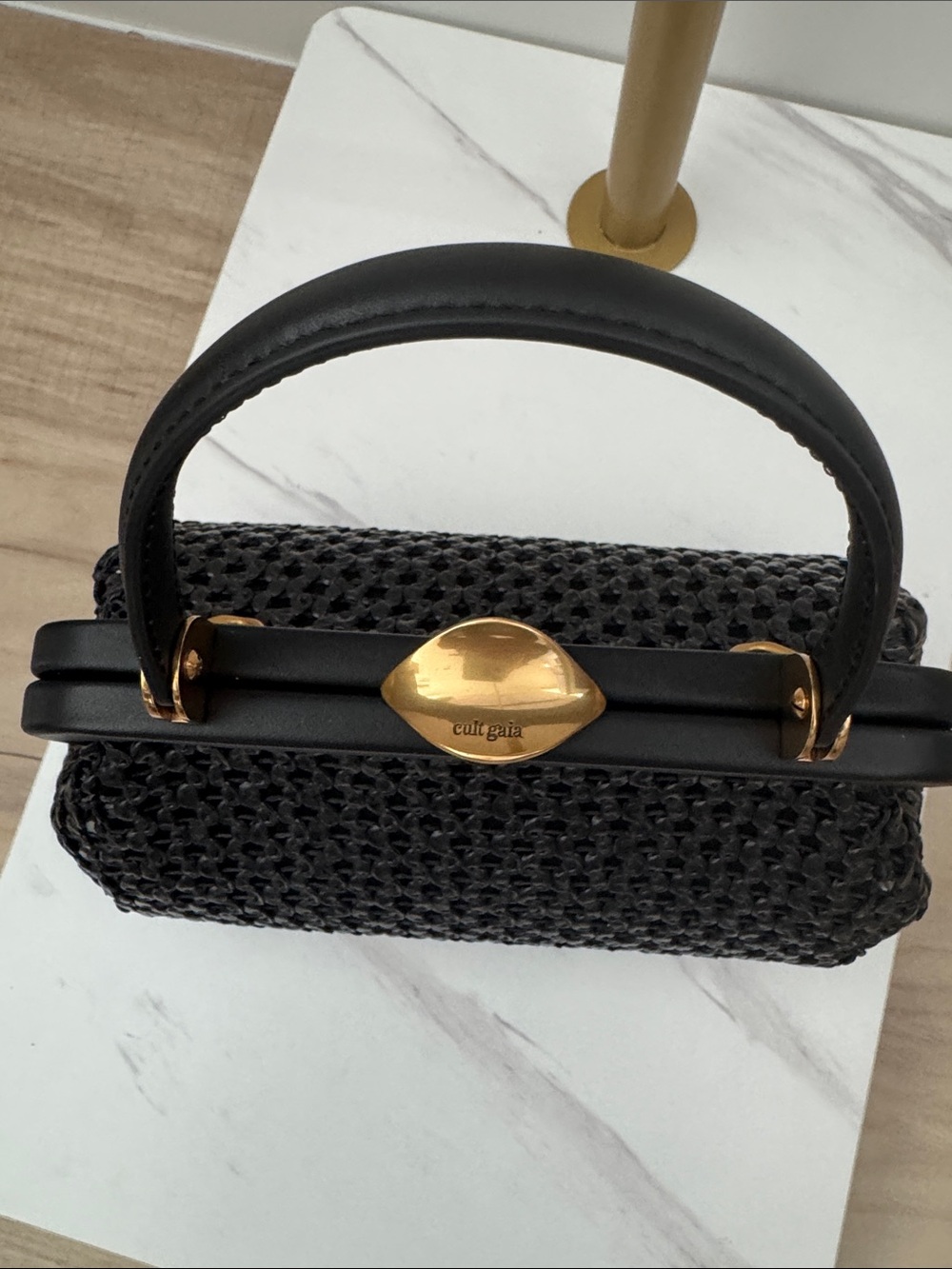 cult gaia Black Woven Frame Crossbody Bag - Picture 2 of 6